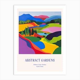 Colourful Gardens Biltmore Estate Gardens Usa 2 Blue Poster Art Print