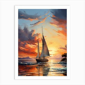 Serenity Sails Art Print