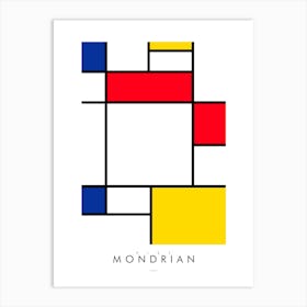 Mondrian Style P Art Print