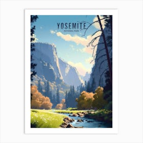 Yosemite National Park Painting Art Print