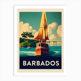 Barbados Vintage Travel Poster Art Print