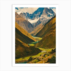 Huascarán National Park Peru Vintage Poster Art Print