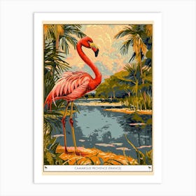 Greater Flamingo Camargue Provence France Tropical Illustration 8 Poster Art Print