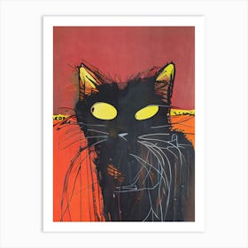 Black Cat Art Print