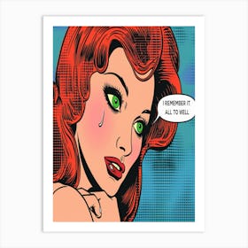 Pop Red Haired Woman Art Print