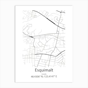 Esquimalt,Canada Minimalist Map Art Print