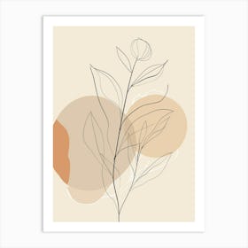 Budapest Botanical Garden Boho Line Art Art Print