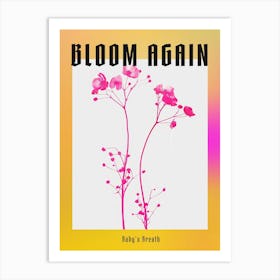 Hot Pink Babys Breath 1 Poster Art Print