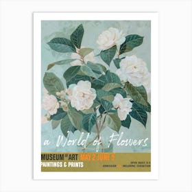 A World Of Flowers, Van Gogh Exhibition Camellia 3 Art Print