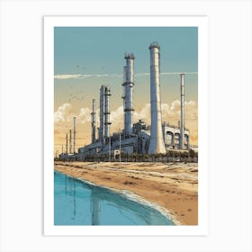 Oil Refinery Art Print