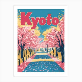 Aihrgdesign A 1970s Inspired Travel Poster For Kyoto 4 Art Print