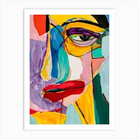 Abstract Of A Woman'S Face 2 Art Print