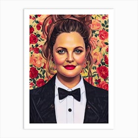 Drew Barrymore Illustration Movies Art Print