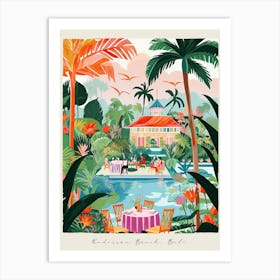 Poster Of Radisson Beach, Bali, Indonesia, Matisse And Rousseau Style 1 Art Print