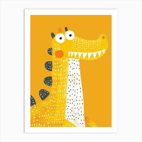 Yellow Alligator 3 Art Print