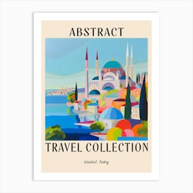 Abstract Travel Collection Poster Istanbul Turkey 7 Art Print