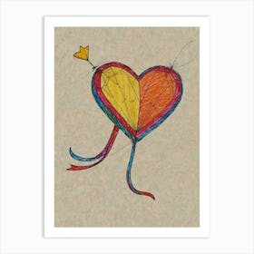 Heart Kite 4 Art Print