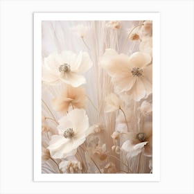 Boho Dried Flowers Anemone 1 Art Print