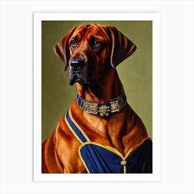 Bloodhound 3 Renaissance Portrait Oil Painting Art Print
