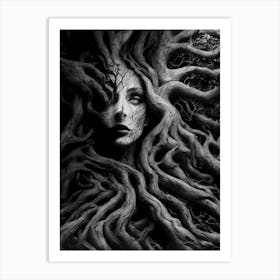 Woman With Tree Roots Art Print