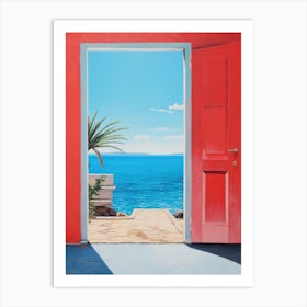 Red Door Art Print