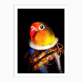 Hilarious Knight Bowie The Parrot Pet Portraits Art Print