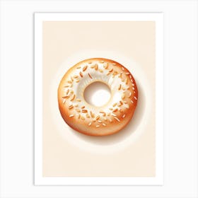 Bagel Sandwich Bagel Marker Art 2 Art Print