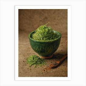 Matcha Green Tea In A Bowl Art Print