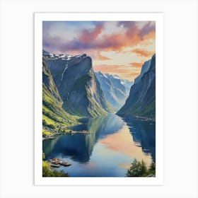 Fjords Norway Art Print