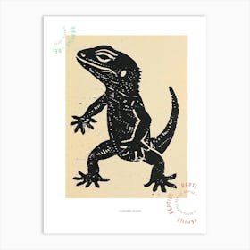 Leopard Gecko Bold Block 3 Poster Art Print