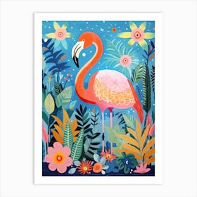 Flamingo In The Jungle, Matisse Inspired Art Print