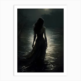 Girl In The Water 1 Art Print