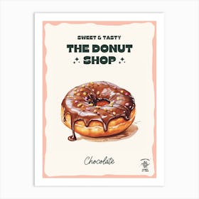 Chocolate Donut The Donut Shop 1 Art Print