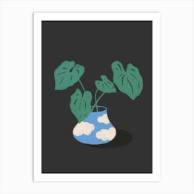 Cloudy Plant Art Print