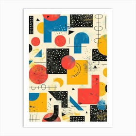 Playful And Colorful Geometric Shapes Arranged In A Fun And Whimsical Way 19 Art Print