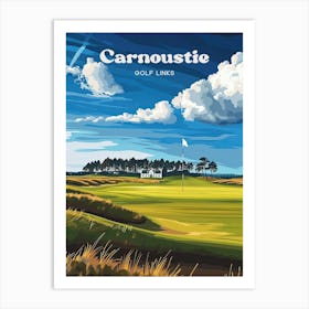 Carnoustie Golf Links Open Championship Digital Travel Art Poster