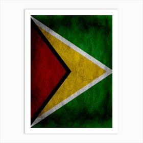 Guyana Flag Texture Art Print