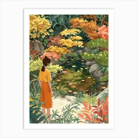 In The Garden Portland Japanese Garden Usa 3 Art Print