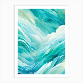 Abstract Rendition Of A Summer Day On A Tropical Glacier Brushed By The Wind With Maritime Patterns (7) Art Print