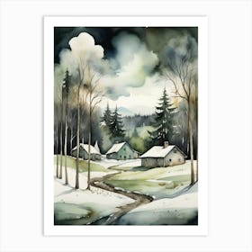 Winter In The Woods 3 Art Print