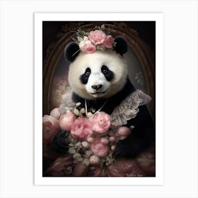 Panda Art In Romanticism Style 3 Art Print