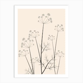 Minimalist Dandelion 1 Art Print