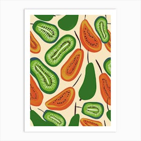 Abstract Fruit Pattern Illustration 1 Art Print