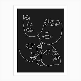 Minimal Women's Faces Art Print