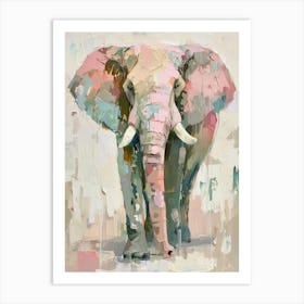 Elephant, Pink Pastel Colors, Safari Art, Preppy Aesthetic, Trendy, Animal Art Print