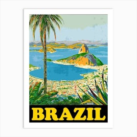 Brazil, Rio De Janeiro, City Bay Art Print