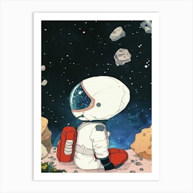 Space Astronaut Art Print