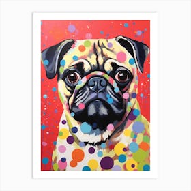 Pug Pop Art Paint Inspired 1 Art Print