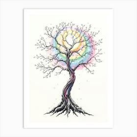 Rainbow Tree 4 Art Print