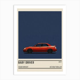 Baby Driver Movie Car Art Print